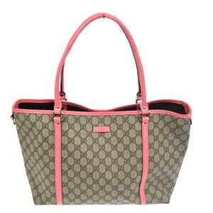 Gucci GG Coated Canvas With Leather Joy Tote Brown